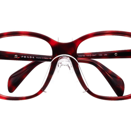 Prada Women's Sunglasses SPR 14P KAQ-0A7 Burgundy Tortoise Square Italy 59 mm