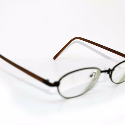 M+ Eyeglasses Mod1082 Coppery Brown Oval Metal Frame 49[]17 135