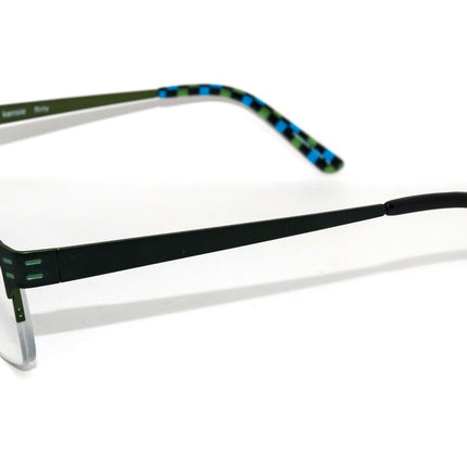 Kensie Women's Eyeglasses Fern Fern Green Half Rim Metal Frame null 49[]16 135 Handmade