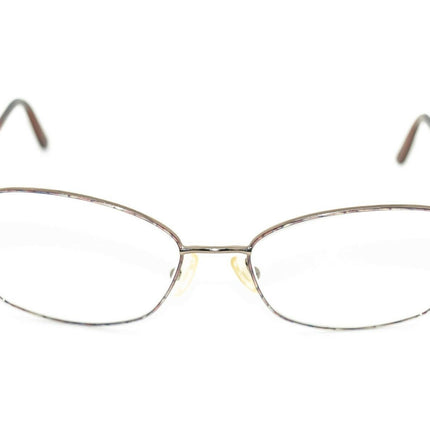 Safilo Women's Eyeglasses Elasta 4781 ZL6 Multi-Color - Gold Metal Frame has a Tortoise pattern on the front of the frame. Oval Frame Italy 54[]16 130