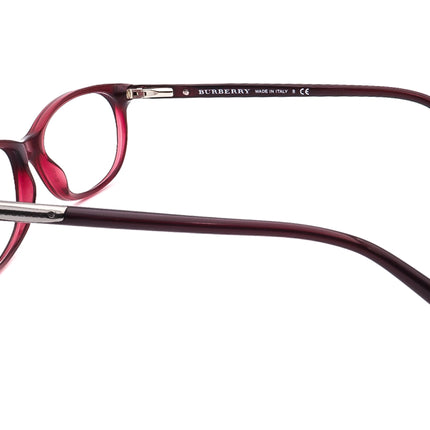 Burberry Women's Eyeglasses B2097 Burgundy Oval Frame Italy 52[]15 135