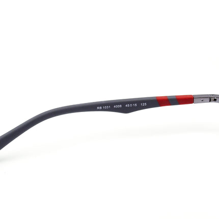 Ray-Ban Kids' Eyeglasses RB 1031 4008 Silver Gray Red Half Rim Frame 45[]15 125