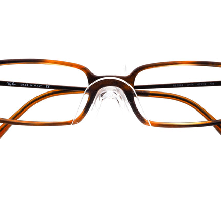 Ray-Ban Small Eyeglasses RB 5048 2144 Tortoise Rectangular Frame Italy 47[]18 135