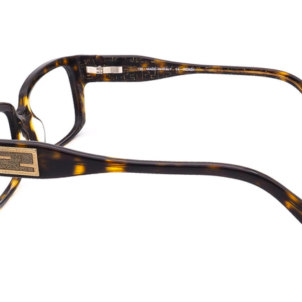 Fendi Women's Eyeglasses F851 214 Tortoise/Glitter Rectangular Frame Italy 51[]16 130