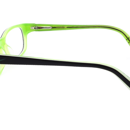 Nike Small Eyeglasses 5513 001 Black/Green Rectangular Frame 47[]16 130