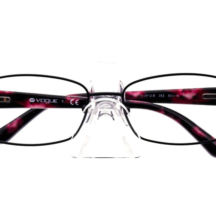 Vogue Women's Eyeglasses VO 3812-B 352 Black Rectangular Frame 53[]16 135