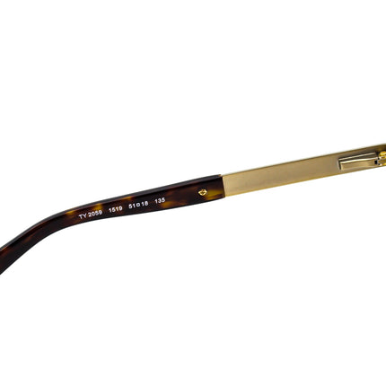 Tory Burch Women's Eyeglasses TY 2059 1519 Tortoise & Gold Cat Eye Frame 51[]18 135