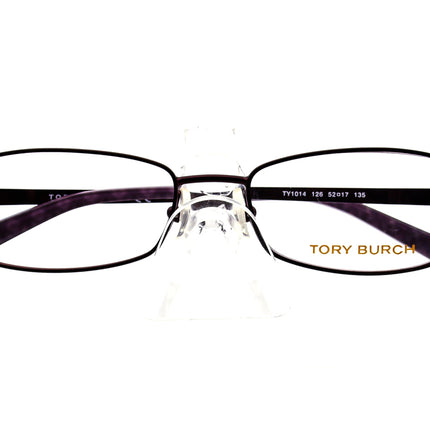 Tory Burch Women's Eyeglasses TY1014 126 Merlot Purple Rectangular Metal Frame 52[]17 135
