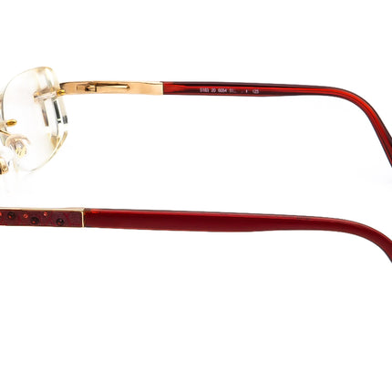 Daniel Swarovski Women's Eyeglasses S183 20 6054 Gold/Burgundy Rimless Frame Austria 51[]18 135