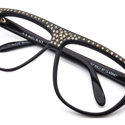 Nino Balli by Classic Women's Sunglasses N.B. Bijou Black Oversized France 62 mm