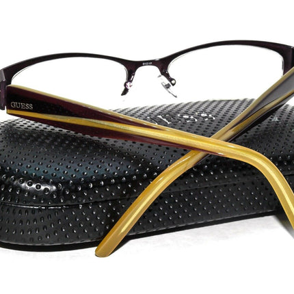 Guess Women's Eyeglasses GU1417 PUR Purple/Honey Half Rim Frame 51[]17 135