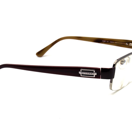 Bvlgari Women's Eyeglasses 1005 103 Brown/Silver Half Rim Frame Italy 54[]19 140