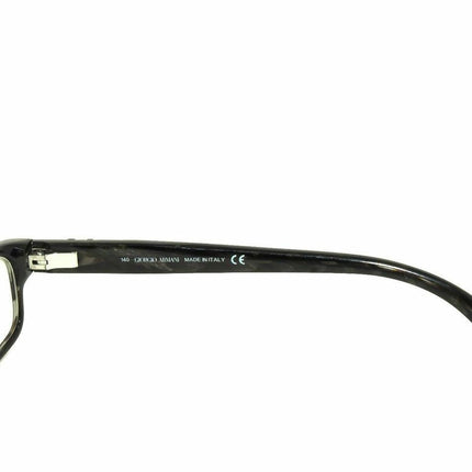Armani Women's Eyeglasses GA 473 PMQ Black Marble/Silver Rectangular Frame Italy 54[]14 140