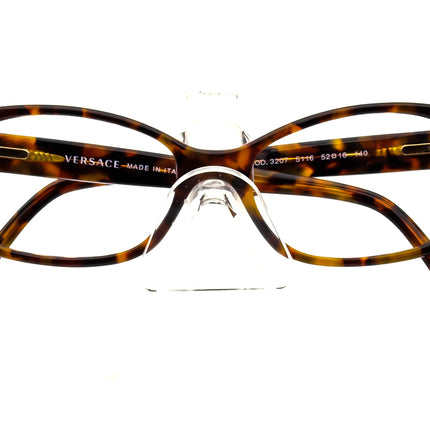 Versace Women's Eyeglasses 3207 5116 Glitter Glitter Tortoise Rectangular Frame Italy 52[]16 140
