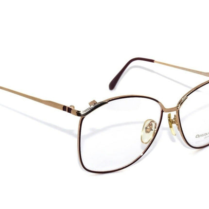 Optique Marquis Women's Eyeglasses Maroon VL-3 Gold/Maroon Square Metal Frame Korea 57[]15 135