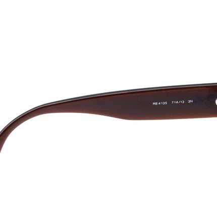 Ray-Ban Women's Sunglasses RB 4135 714/13 Brown Oval Italy 51 mm