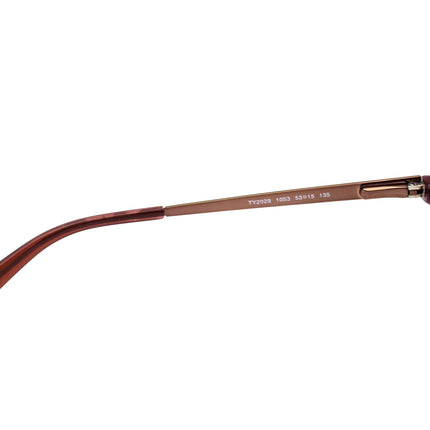 Tory Burch Women's Eyeglasses TY 2029 1053 Dusty Rose Rectangular Frame 53[]15 135