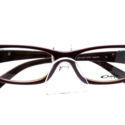 Oakley Women's Eyeglasses OX1037-0351 Hearsay Merlot (Dark Burgundy) Rectangular Frame 51[]15 131