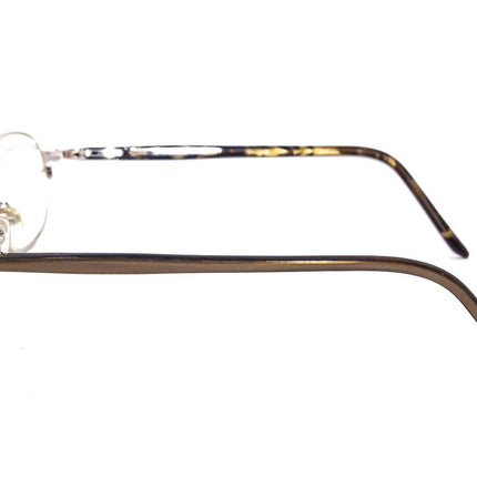 L'amy Women's Eyeglasses L'Accent 420 C02 Gold /Brown Rhinestones Oval Frame France 53[]17 135