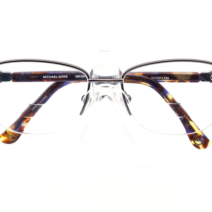 Michael Kors Women's Eyeglasses MK364 210 Blue Brown Tortoise/Brown Half Rim Frame 53[]17 135