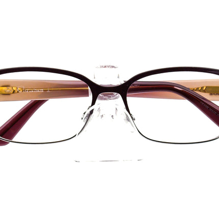 Christian Dior Women's Eyeglasses CD3767 Dark Purple Browline Frame Italy 53[]15 135