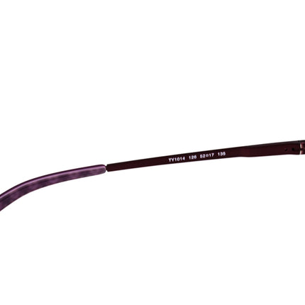 Tory Burch Women's Eyeglasses TY1014 126 Merlot Purple Rectangular Metal Frame 52[]17 135