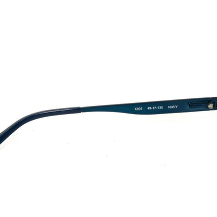 Converse Eyeglasses K005 Navy Blue Rectangular Metal Frame 49[]17 135