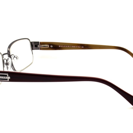 Bvlgari Women's Eyeglasses 1005 103 Brown/Silver Half Rim Frame Italy 54[]19 140