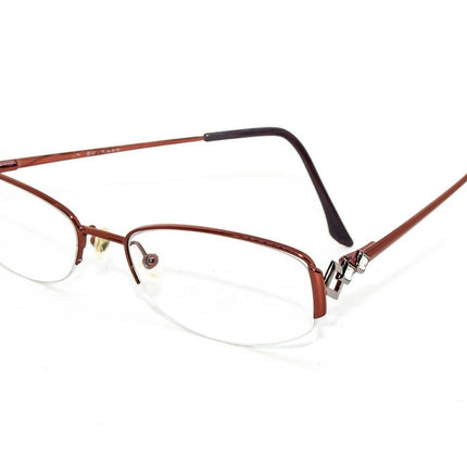 Charmant Eyeglasses Line Art Augusta Buchman burgundy Burgundy Half Rim Frame Japan 52[]17 140