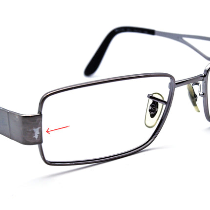 Ray-Ban Men's Eyeglasses RB 6166 2553 Gray Rectangular Metal Frame 52[]17 135