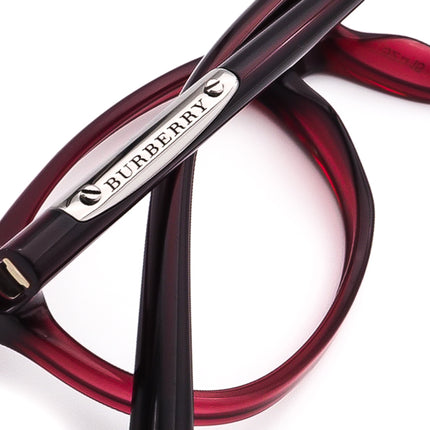 Burberry Women's Eyeglasses B2097 Burgundy Oval Frame Italy 52[]15 135