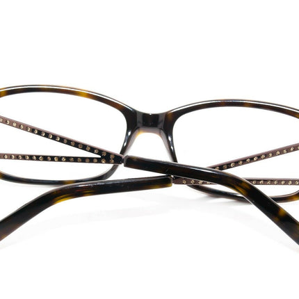Saks Fifth Avenue Women's Sunglasses S5A 53/S Tortoise Frame with Copper Brown arms and Rhinestones Rectangular 54 mm