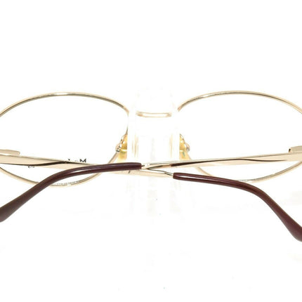 Modern Times Eyeglasses Sarah Demi Amber Demi Gold & Amber Tortoise Oval Metal Frame 52[]18 135