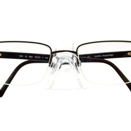 Daniel Swarovski Eyeglasses S162 40 6052 Brown/Black Half Rim Frame Austria 51[]21 135