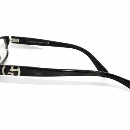 Armani Women's Eyeglasses GA 473 PMQ Black Marble/Silver Rectangular Frame Italy 54[]14 140