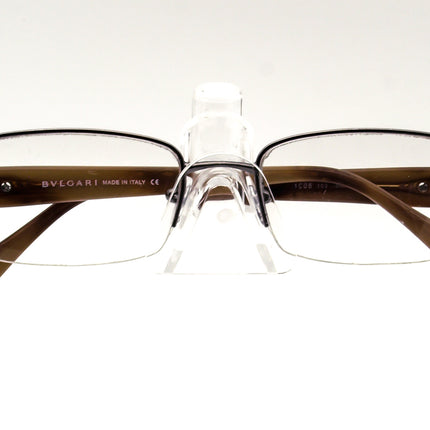 Bvlgari Women's Eyeglasses 1005 103 Brown/Silver Half Rim Frame Italy 54[]19 140