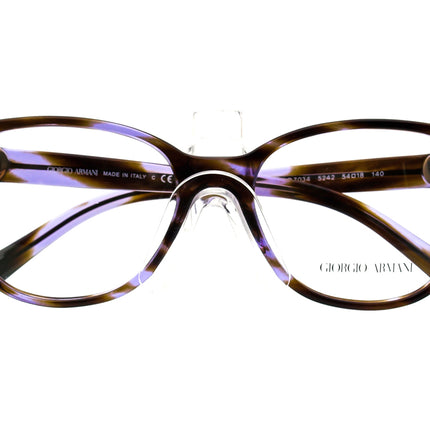 Giorgio Armani Women's Eyeglasses AR 7034 5242 Striped Violet B-Shape Frame Italy 54[]18 140