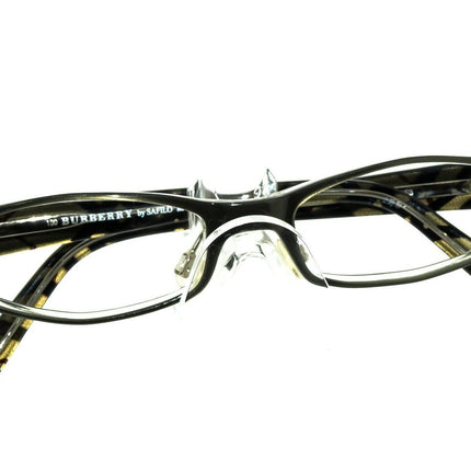 Burberry Women's Eyeglasses B 8404/U 0CE3 Black on Clear Oval Frame Italy 50[]17 130
