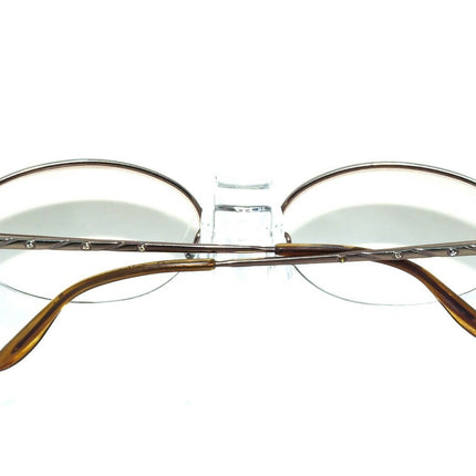 Saks Fifth Avenue Women's Eyeglasses S5A 151 FR4 Copper Rhinestones Half Rim Metal Frame 51[]17 135