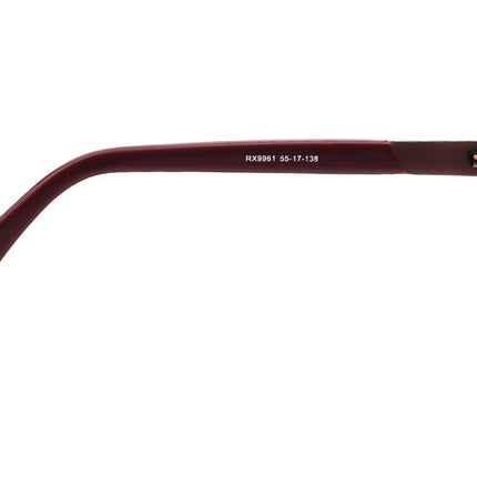 Ray-Ban Eyeglasses RX9961 1819 Burgundy Half Rim Frame 48[]17 138