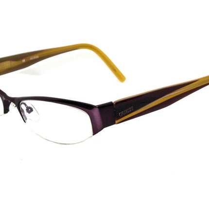 Guess Women's Eyeglasses GU1417 PUR Purple/Honey Half Rim Frame 51[]17 135