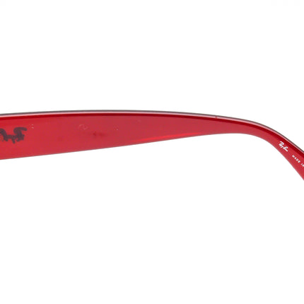 Ray-Ban Women's Sunglasses RB 4122 735/8G Clear Red Rectangular Italy 50 mm