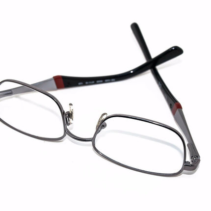 Ray-Ban Kids' Eyeglasses RB 1026 4008 Silver/Red/Black Rectangular Metal Frame 47[]16 125