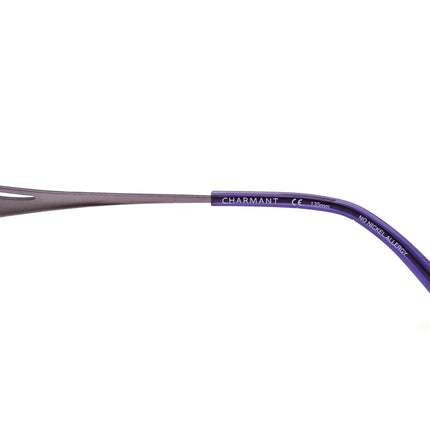 Charmant Women's Eyeglasses CH2078 PU Pure Titanium Purple Rectangular Frame 52[]16 135