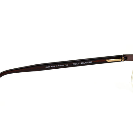 Daniel Swarovski Eyeglasses S162 40 6052 Brown/Black Half Rim Frame Austria 51[]21 135