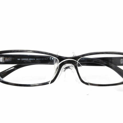 Armani Women's Eyeglasses GA 473 PMQ Black Marble/Silver Rectangular Frame Italy 54[]14 140