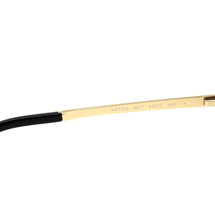 Giorgio Armani Women's Eyeglasses AR 7012 5017 Glossy Black & Gold Rectangular Frame Italy 52[]17 140